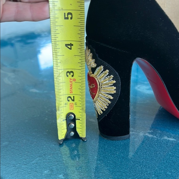 Christian Louboutin Black Velvet Heels size 37 - Picture 11 of 13